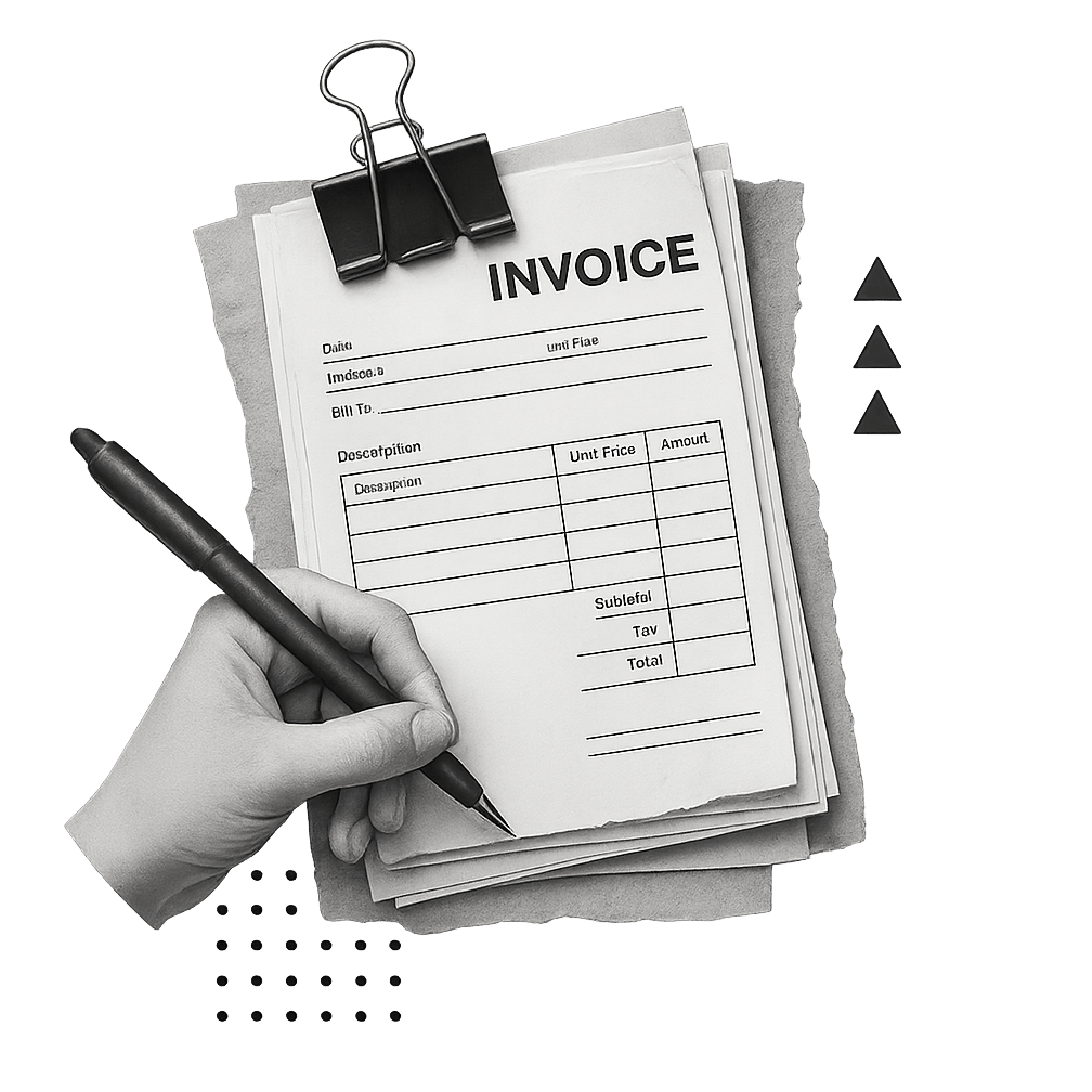 B2B invoices and services illustration