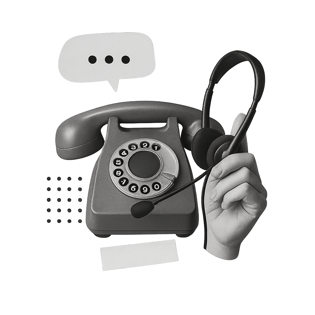 Call centers and support illustration
