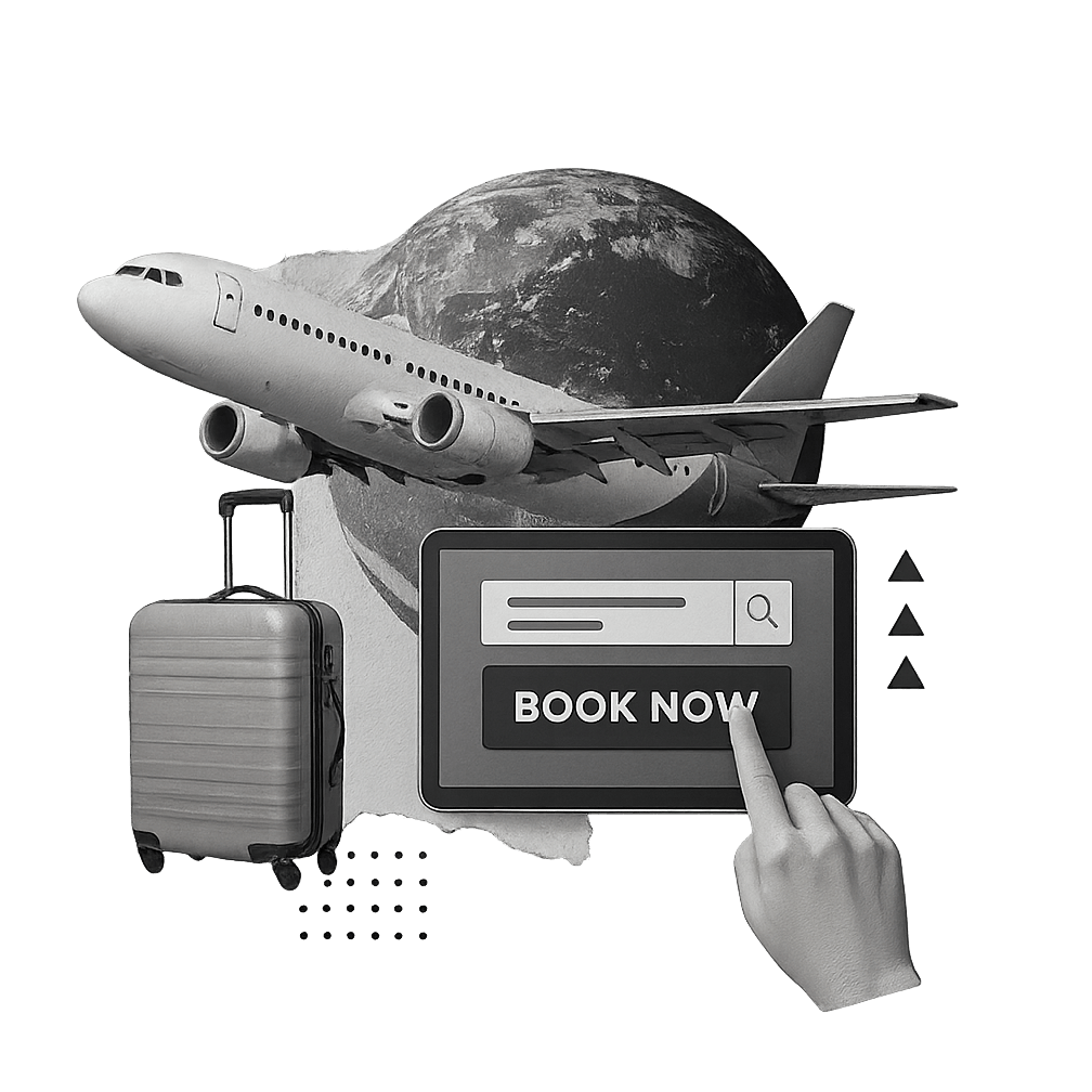 Travel and bookings illustration